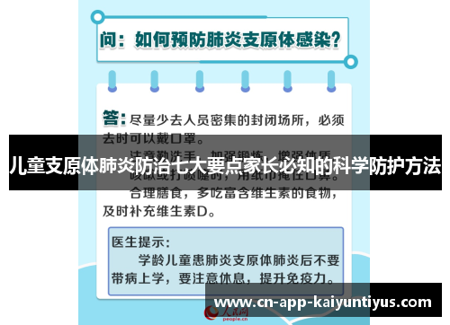 儿童支原体肺炎防治七大要点家长必知的科学防护方法